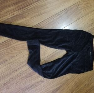 Black corduroy leggings